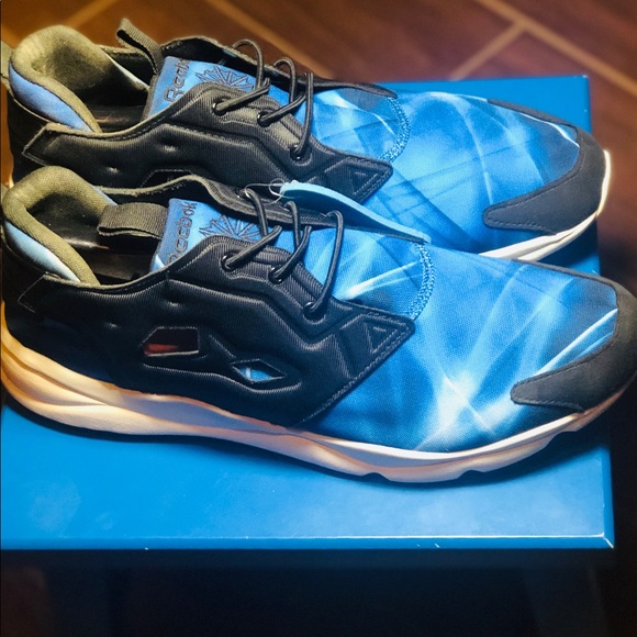 Reebok Mens Furylite FMG Black, Royal 12 BHFO 4084 - Picture 6 of 8